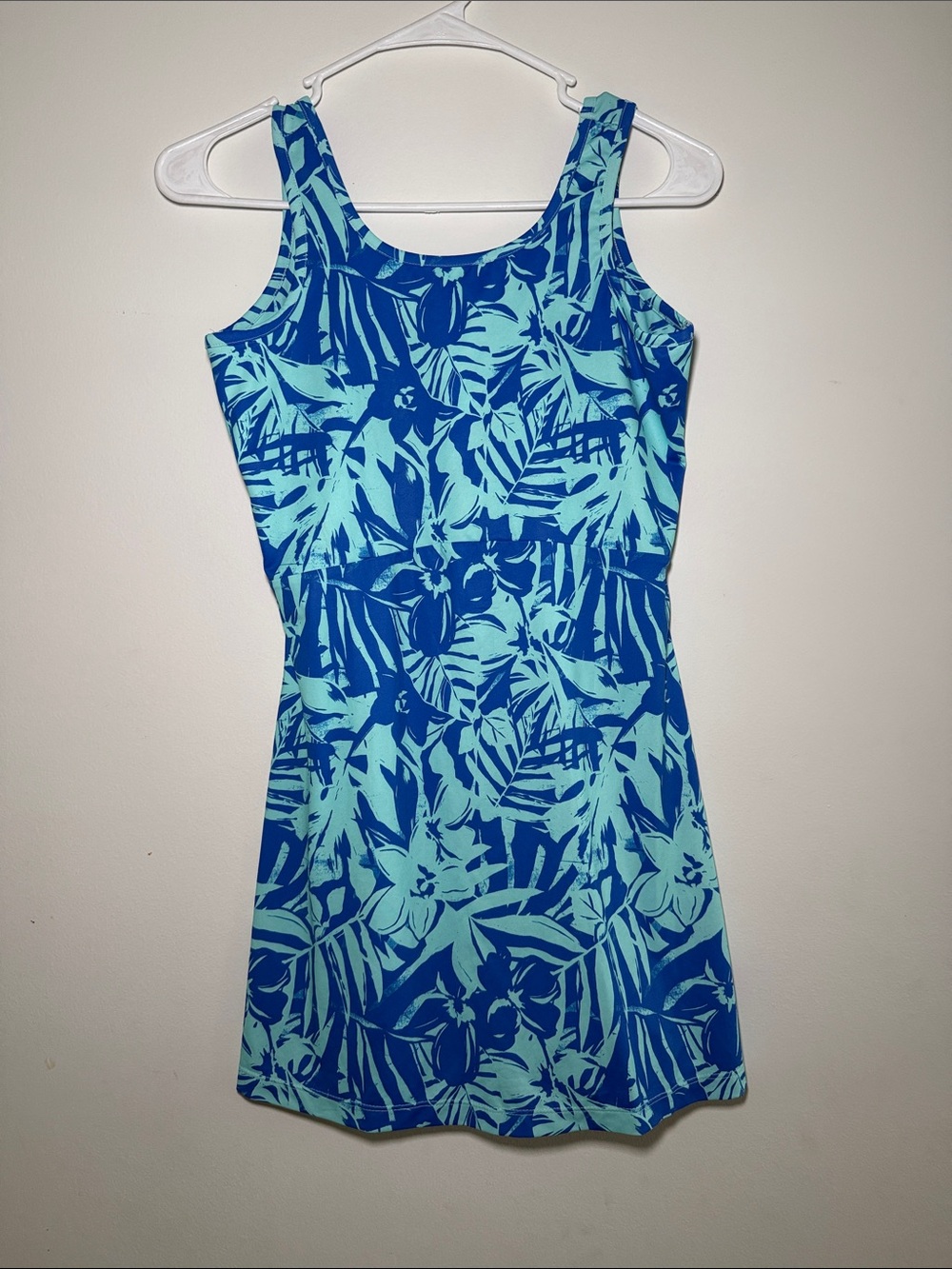 Columbia Women's Freezer Tank Dress Mini Dress Tropical Print Youth Large - Picture 1 of 4